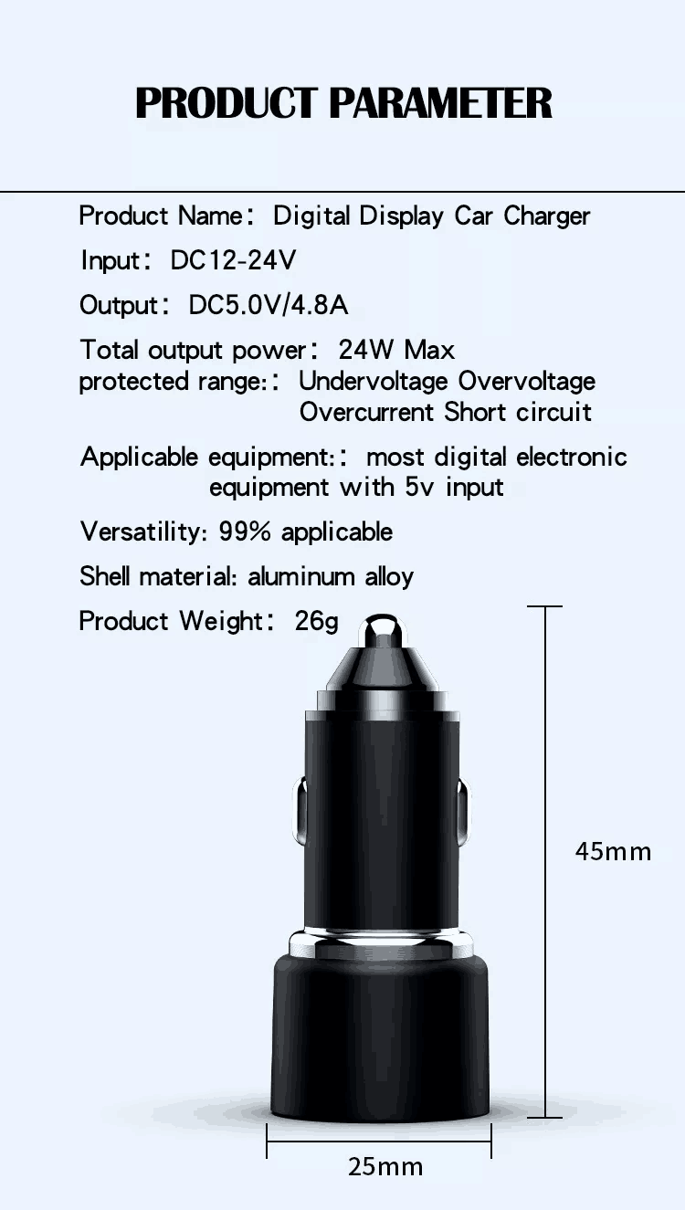 USB-C 차량용 충전기 매개변수