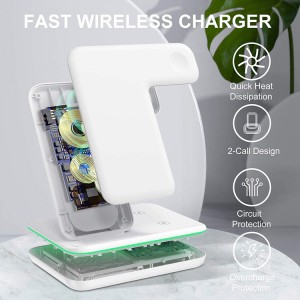 Qi Fast 15w 3 in 1 Wireless Charger