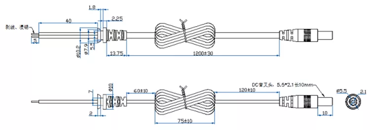 Pacolipower design e ncha12v 0.5 boholo ba cable ea adaptara ea matla