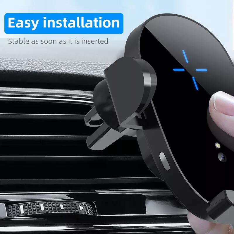 automatic clamping wireless car charger mount
